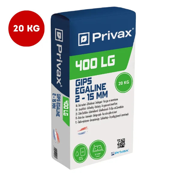 Privax 400 LG Gips Egaline 20 KG 2-15MM