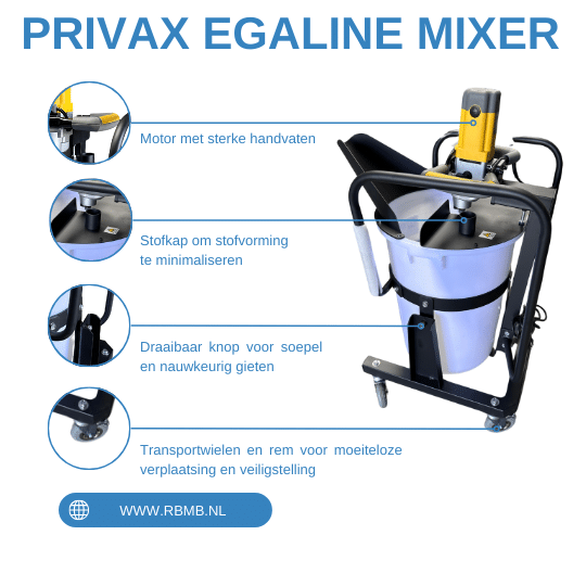 Privax MS3X25 Egaline Mixer 100liter-1900 watt
