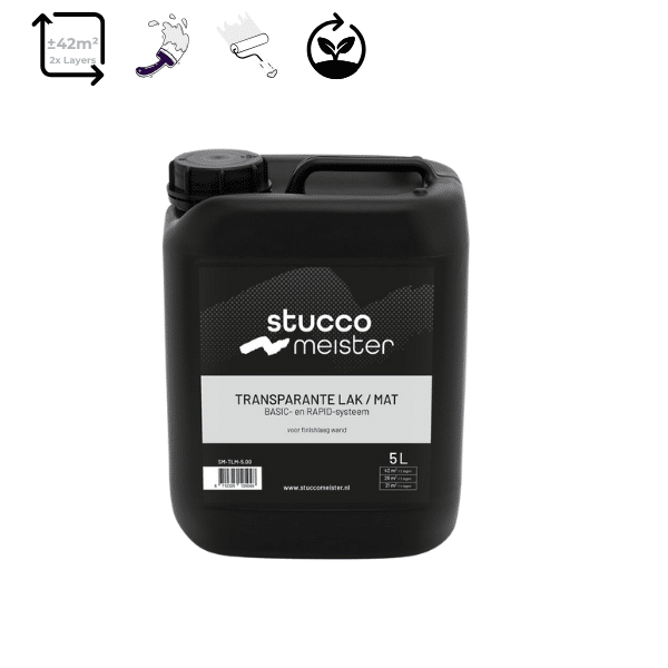 Stuccomeister 1K Transparante Coating Mat Beton Cire Rapid- 2L │5L