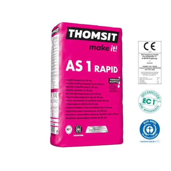 Thomsit AS1 Rapid gips egaline 25 KG 1-20mm